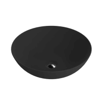 MOANA, BLACK, LAVOAR ROTUND PE BLAT, FARA ORIFICIU BATERIE, FARA PREAPLIN, DIAM 40X H 13.5CM, 34279